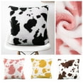thumbnail image 6 of Skegnu Outdoor Throw Pillow Cow Pattern Plush Pillowcase Pattern Short Plush Sofa Family Cushion Patio Pillows on Clearance, 6 of 9
