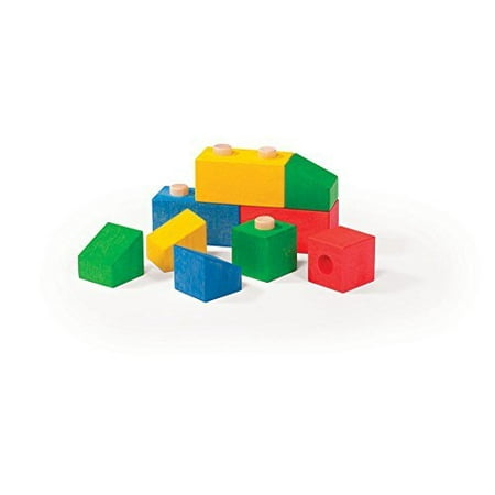 - Varis Stacking Blocks 12 Piece High Quality Wooden Construction Toy Set For Ages 1+ (Made in Europe)