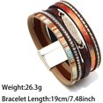 thumbnail image 2 of HSHDLDF Women Sparkling Multi Strand Leather Wrap Bracelet Multicolor Stackable Bohemian Braided Bracelets Cuff Bangle Wristband Handmade Jewelry, 2 of 5