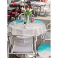thumbnail image 5 of Outdoor Tablecloth with Umbrella Hole for Patio/Picnic/Party/Camping, Summer Beach Waterproof Table Cloth Round Cover Washable, Teal Green Seaside Turquoise Ombre (Dia 60"), 5 of 8