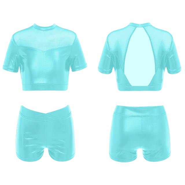 Child Metallic Splatter Booty Shorts main image 0