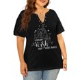 thumbnail image 2 of VILOVE Plus Size T Shirts for Women a Dream Is a Wish Your Heart Makes Graphic Tees Casual Short Sleeve Tops, 2 of 7
