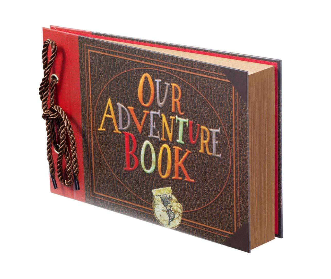 Wooden Photo Album Our Adventure Book Memory DIY Anniversary Scrapbook Travel