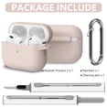 thumbnail image 2 of for AirPods Pro Case Cover with Cleaner Kit,Soft Silicone Protective Case for AirPods Pro 2nd/1st Generation Case for Women Men,AirPod Pro Case Accessories with Keychain-Milk Tea, 2 of 6