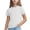 White, variant on Girls Burgundy Top Short Sleeve Ribbed with Ruffle Trim Mock Neck Casual Shirt for Kids Kids,Size 1-2T