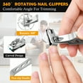 thumbnail image 6 of Amaopus 7 Pcs Toenail Clippers Set, Heavy Duty Toe Nail Clippers, Wide Jaw Fingernail Clippers and Angled Head Toenail Clippers for Thick Nail, Professional Nail Clippers for Men, Women, 6 of 7