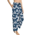 thumbnail image 2 of Naloa Snow Penguin Print Women’s Ultra-Soft Comfy Pajama Lounge Pants with Pockets & Drawstring, 2 of 8