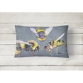 thumbnail image 2 of Carolines Treasures 8879PW1216 Bee Bees Times Three Canvas Fabric Decorative Pillow, 12H x16W, multicolor, 2 of 3