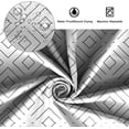 thumbnail image 6 of Checkered Farmhouse Fabric Shower Curtain Black White Plaid Neutral Polyester Bathtub Curtain Western Striped Splicing Shower Curtains for Kids Bathroom Decor Waterproof with Hooks,72x84 Inch, 6 of 6