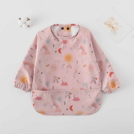 

DDWD Danish children‘s waterproof anti-dressing bib baby eating bib super soft PU waterproof baby bib anti-dirty Coverall