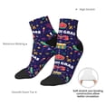 thumbnail image 6 of Fuzoiu Happy Mardi Gras Print Adult Socks, Crew Moisture-wicking Socks, Unisex Cushion Crew Socks,Casual Sports Ankle Socks, 6 of 7