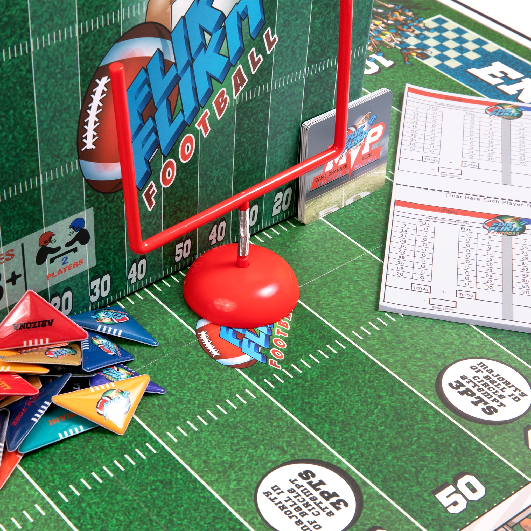FlikIt FlikIt Football Tabletop Game, Competitive Board Game for Family Fun, 6-Fold Board