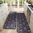 thumbnail image 4 of Kitchen Rugs Sets Of 2,Dark Blue Christmas Nutcracker Pattern Anti Fatigue Kitchen Mat Rugs Non Slip Washable,Decorative Kitchen Floor Mats for Kitchen,Sink,Laundry,17"x47"+17"x47", 4 of 5