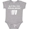 thumbnail image 3 of Inktastic Life's Better Polka Music Boys or Girls Baby Bodysuit, 3 of 5