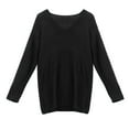 thumbnail image 3 of LowProfile Pullover Sweaters for Women Plus Size Long Sleeve Casual Tops Fashion V Neck Loose Solid Winter Fall Knit Sweater, 3 of 7
