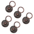 thumbnail image 2 of CRAFTHROU 5Pcs Drawer Pull Knob Ring Knobs Red Bronze Metal for Bar and KTV, 2 of 4