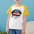 thumbnail image 2 of OKSALE Girls T Shirt Size 10-14 Little Girls 4th of July Shirts Funny American Flag Graphic Tees USA Stars Stripes Lip Graphic Tees Kids Toddlers Patriotic Short Sleeve T-Shirts 2-14 Years, 2 of 8