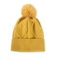 thumbnail image 5 of PMVFHDE Autumn Winter Solid Color Knit Hat Scarf Gloves Three-Piece Set Fashionable Warm Wool Hat Set Warm Comfort Set for Daily Use Winter Hat Scarf Gloves Set Yellow, 5 of 8