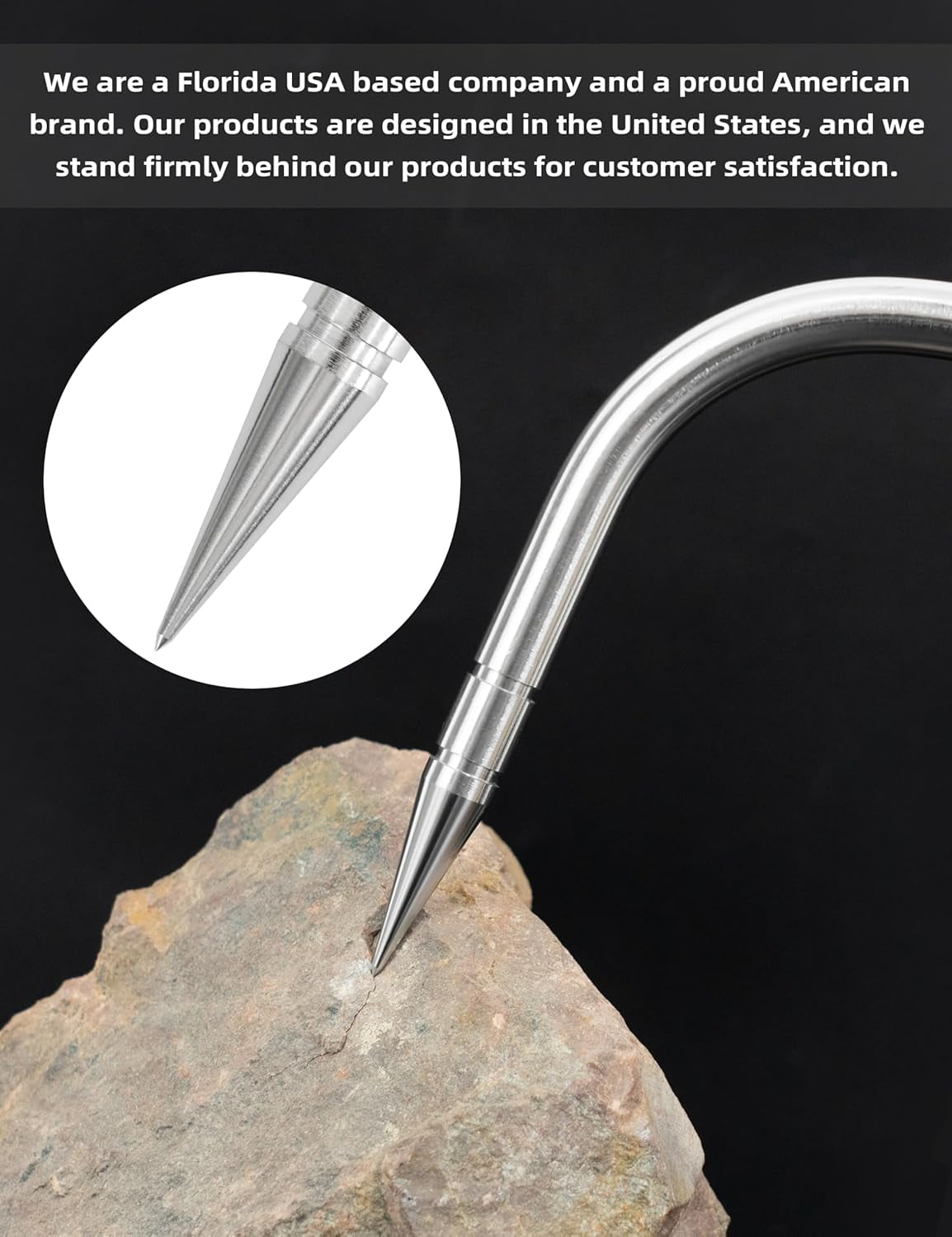 BLUEWING Fishing Gaff Hook Extra Sharp 316 Stainless Steel Spear Hook for Fishing Gaff Saltwater Harpoon Hook with Protection Cover for Mahi Mahi Tuna Wahoo 1pc, 2in, Model B