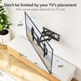 thumbnail image 3 of MOUNTUP Soporte de pared para TV de movimiento completo para la mayoría de televisores de 42 a 82 pulgadas, soporte de pared para TV con giro e inclinación articulado, soporte para TV Max VESA 600 x 4, 3 of 5