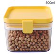 thumbnail image 1 of Clear Plastic Sealed Food Tank Moisture-proof Fresh-keeping Storage Box Snack Cereal Jar Container  Yellow  M, 1 of 10