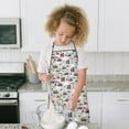 thumbnail image 4 of Cartoon Construction Vehicles Buildings Gray Pattern Kids Aprons for Girls and Boys,Adjustable Neck Strap Toddler Aprons for Kids Cooking Baking, 4 of 6