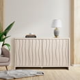 thumbnail image 6 of ARKANTOS 60" Sideboard Buffet Cabinet with 4 Ripple-Pattern Doors and Adjustable Shelves, Birch, 6 of 9