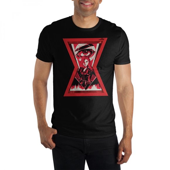 Marvel Studios Black Widow Movie Character in Symbol T-Shirt-Large