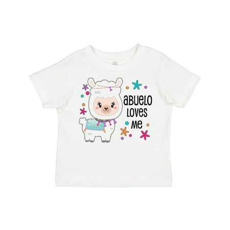 

Inktastic Abuelo Loves Me- cute and happy llama Boys or Girls Toddler T-Shirt