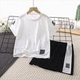 thumbnail image 2 of kpoplk Baby Boys & Toddler Boys 2Pcs Matching Clothes Summer Outfits Short Sleeve T-Shirt and Shorts Dinosaur Pattern(White,18-24 M), 2 of 4