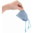 thumbnail image 4 of Velvet Cloth Drawstring Bags Jewelry Bags Christmas Party Wedding Candy Gift Bags Light Sky Blue 9x7cm Velvet, 4 of 4