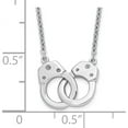 thumbnail image 4 of Sterling Silver Rhodium-Plated Handcuff Necklace Made In China qg4450-18, 4 of 5