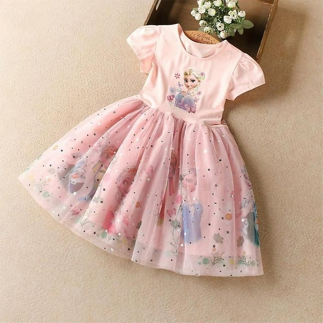 Regalos de vestido de fiesta de cumpleaños de Elsa de Frozen para niña de 2 a 11 años