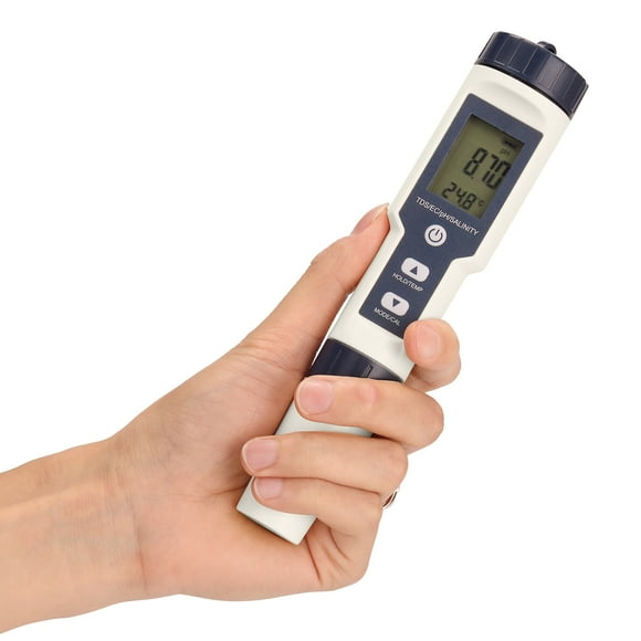 Quality Monitor Tester,Water Quality Tester 1 Professional Combo 5 In 1 Ph/ec//salinity/thermometer Tester Combo Meter 3 Ph Buffer Rookin Qisuo With 3 Ph Iuppa Quality Monitor Tester