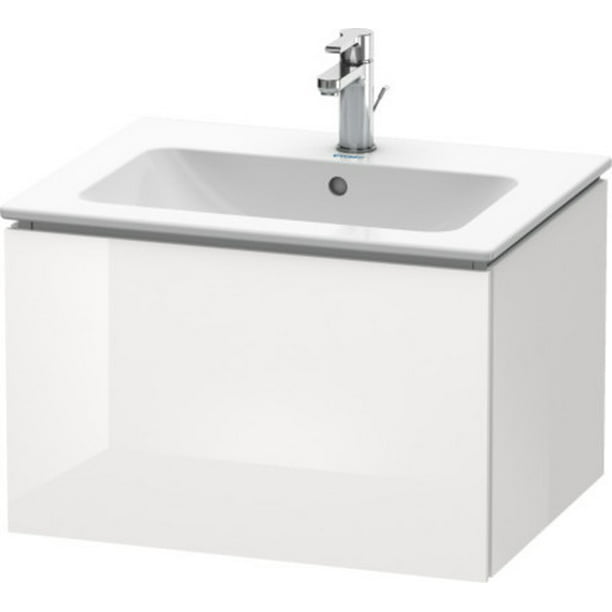 Duravit Lc6140 L Cube 24 3 8 Wall Mounted Floating Vanity Cabinet Only White Com - Wall Mounted Bathroom Vanity Cabinet Only