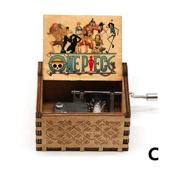 C One Piece 26.4*5.2*4.2 Hand-cranked anime gift music box color printing retro mini ornaments music box