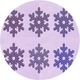thumbnail image 1 of Ahgly Company Indoor Round Patterned Rich Lilac Purple Area Rugs, 5' Round, 1 of 6
