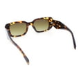 thumbnail image 6 of Womens Mod Bold Geometric Bevel Narrow Rectangle Minimal Plastic Sunglasses Tortoise - Brown, 6 of 6