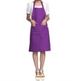thumbnail image 2 of Anvazise Solid Color Oil-resistant Restaurant Home Kitchen Cooking Protective Apron Purple One Size, 2 of 13