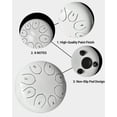 thumbnail image 3 of Steel Tongue Drum Pearl White 6 Inches 8 Notes B Major Meditation Yoga Percussion Instrument, 3 of 7