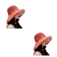 thumbnail image 3 of Minnieouse Sombrero para el sol Sombreros de pescador plegables Gorra protectora de ala ancha de malla Color sólido transpirable de moda para Type5 NO5, 3 of 6