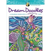 DOVER FARMS Adult Coloring Books: Calm Creative Haven Dream Doodles: A Coloring Book with a Hidden Picture Twist, (Paperback)