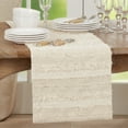 thumbnail image 3 of Saro Lifestyle Fringe Stripe Design Table Runner, 3 of 3