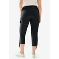 thumbnail image 2 of Ellos Women's Plus Size Stretch Cargo Capris Front and Side Pockets Casual Cropped Pants, 2 of 5