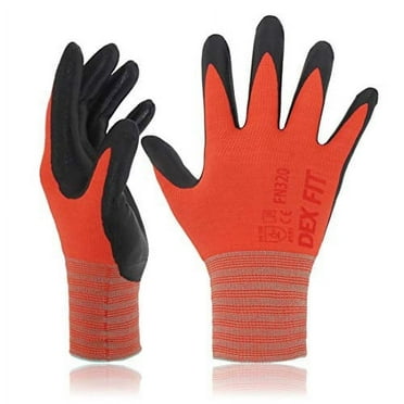 DEXFIT FN320 Red Multipurpose Nylon Work Gloves (Firm Grip, Durable Foam, Small) - 3 Pairs
