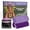Light Purple & Deep Purple, variant on African Net Sponge Authentic with Handles (Set of 2), African Exfoliating Net Sponge, Exfoliating Body Scrubber Bath Sponge - Bathing Accessories with Storage Bag (Dark Green & Brown)