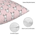 thumbnail image 3 of Yiaed Cute Rabbit Print Pillow Covers Super Soft Decorative Square Throw Pillow Covers Case Cushion Covers for Sofa Couch Bedroom Car Decor（No pillow core）-26"x26", 3 of 7