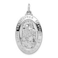 thumbnail image 1 of FB Jewels Sterling Silver Rhodium-plated Saint Christopher Medal, 1 of 4