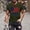 Army Green, variant on USA Waving American Flag T-Shirt - Men's Short Sleeve Crew Neck Shirt Patriotic 4th of July Casual Fitness Tee