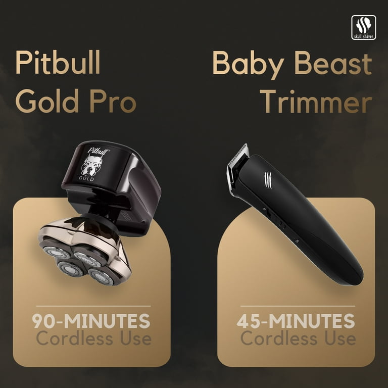 Skull Shaver Pitbull Gold PRO Electric Razor & Baby Beast